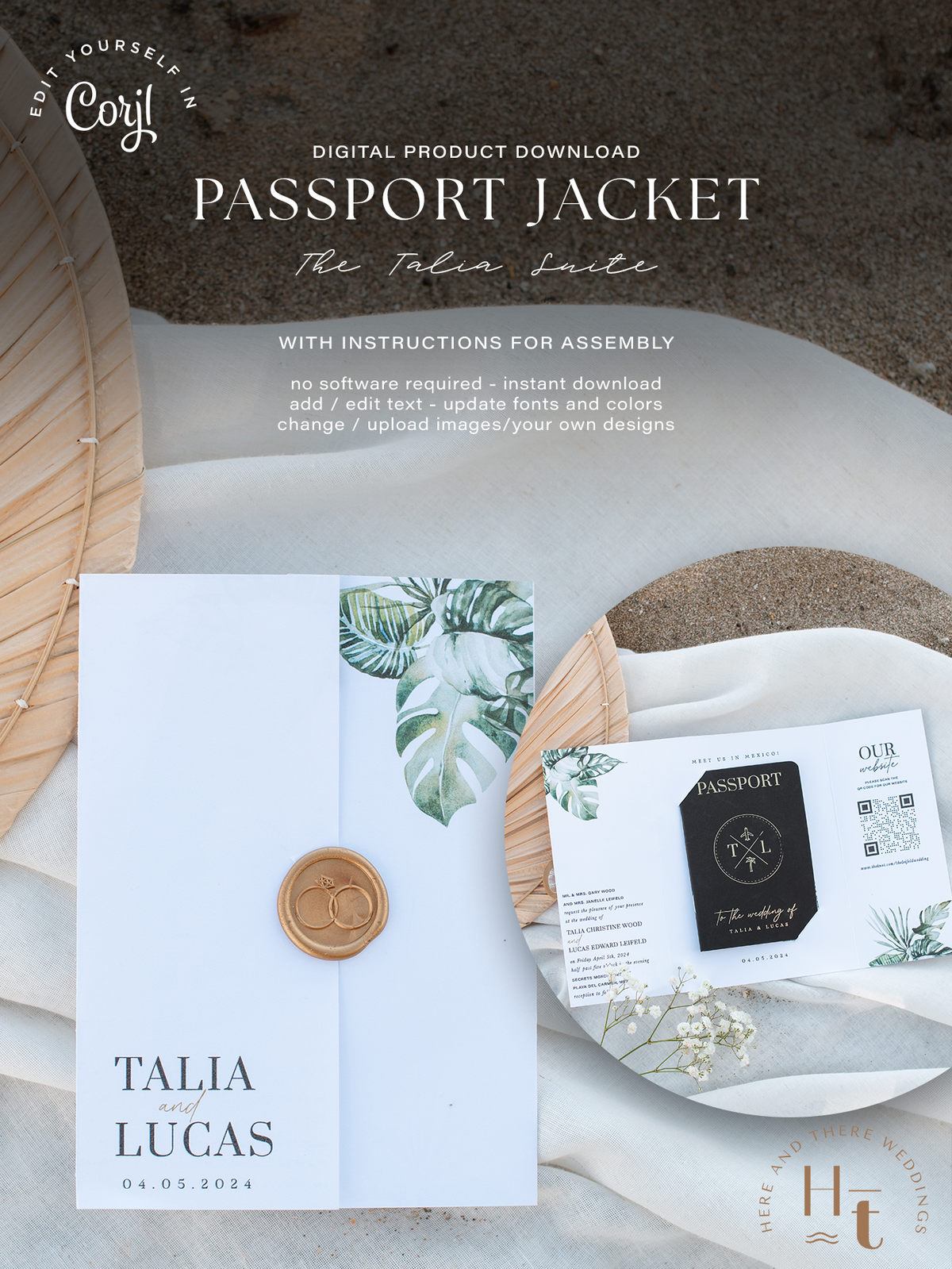 [Digital Product] The Talia | Passport Wedding Invitation Suite